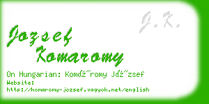 jozsef komaromy business card